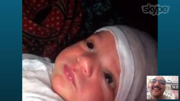 Mohammad Bilal Skypes With Baby 