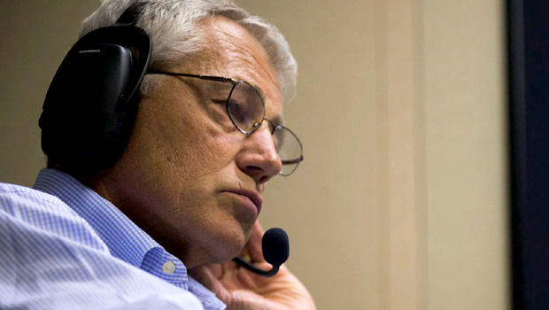 Secretary of Defense Chuck Hagel speaks on the phone with his counterparts in Britain in France Tuesday, August 27, 2013, about a potential attack on Syria. 