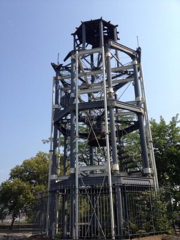 19th century fire watchtower in Marcus Garvey Park 