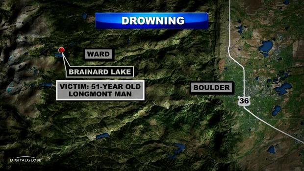 BRAINARD LAKE DROWNING map 