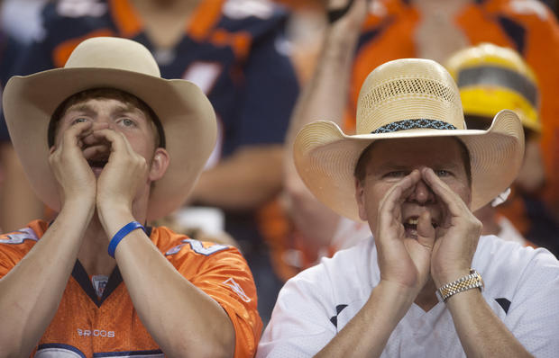 Fans During Broncos-Ravens Game 