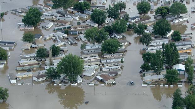 Flooding Damage Mobile Home Park In Evans 