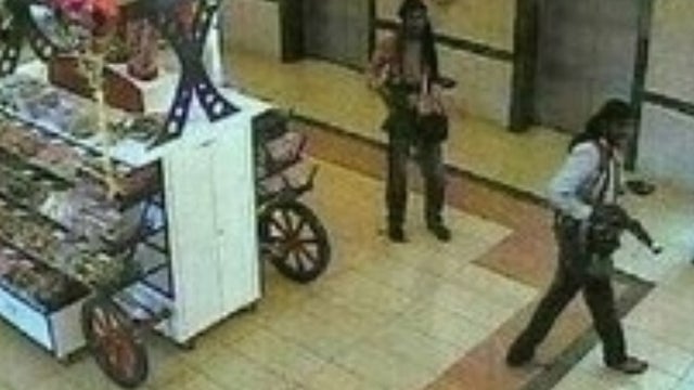 Purported al-Shabab militants in the Westgate mall in Nairobi 