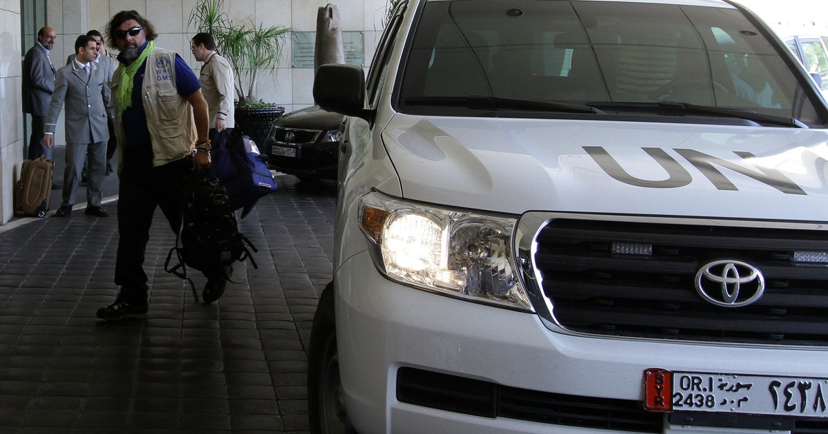 U.N. inspectors return to Syria to probe chemical weapons claims - CBS News
