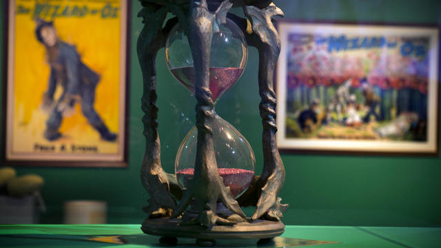The hourglass used in the movie "The Wizard of Oz" is displayed at the Farnsworth Museum in Rockland, Maine. 