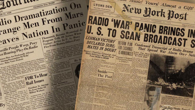 Newspapers were filled with stories of the chaos that followed the "War of the Worlds" broadcast. 