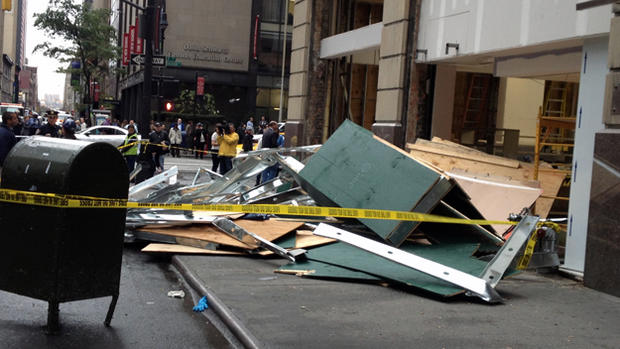 Shed collapse in Midtown -- plywood  