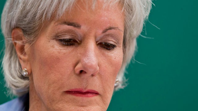 Secretary of Health and Human Services Kathleen Sebelius testifies on Capitol Hill in Washington, Wednesday, Oct. 30, 2013. Two days later, she got a rather pointed gift during an appearance in Tennessee. 