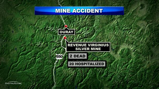 OURAY MINE ACCIDENT map 