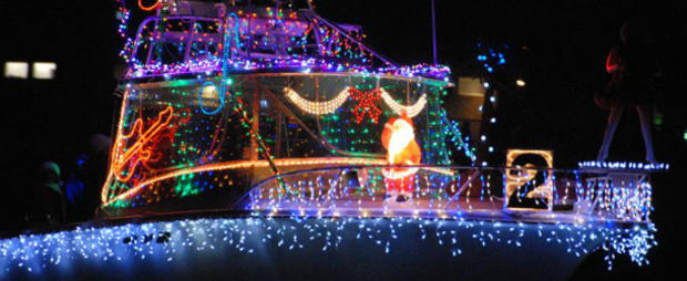 Dana Point Harbor holiday boat lights 