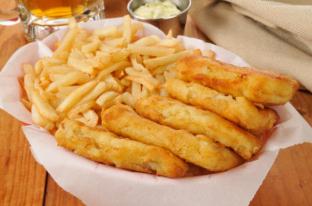 Fish sticks and french fries 