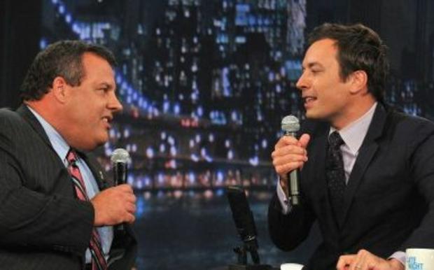 Jimmy Fallon and Chris Christie 