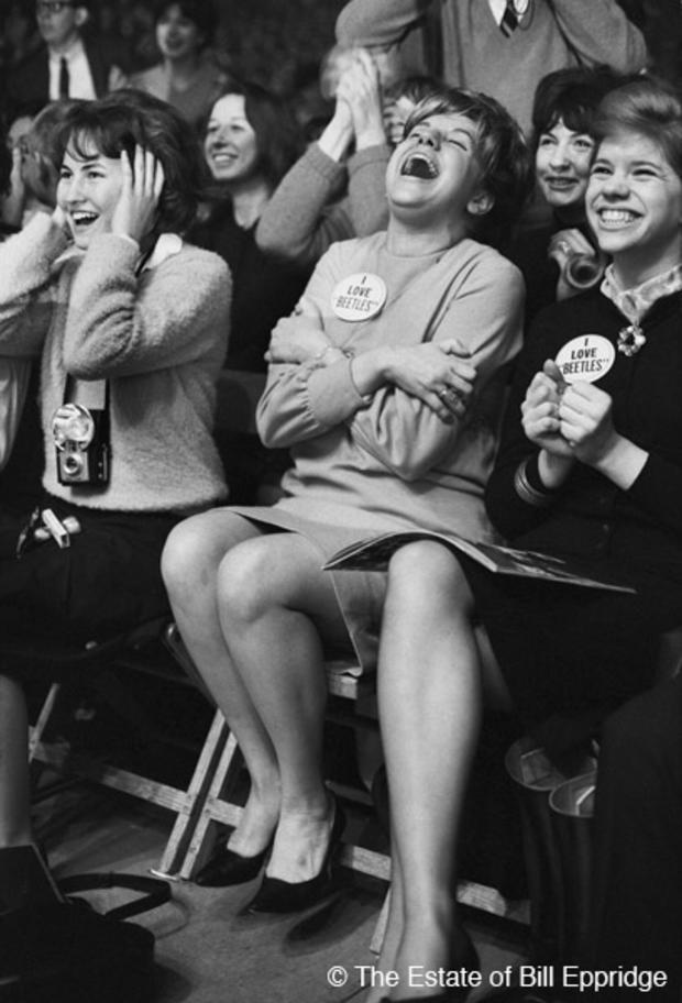 Screaming fans at the Beatles' Washington coliseum concert Feb 11 1964, 