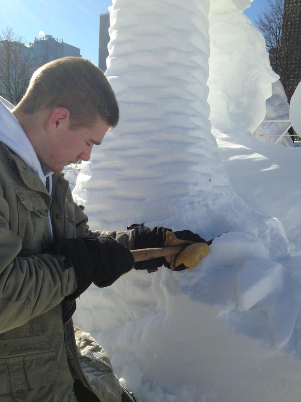 Snow Sculpting, Navy Pier 