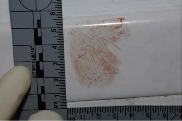Blood evidence found in Uta's bathroom. 