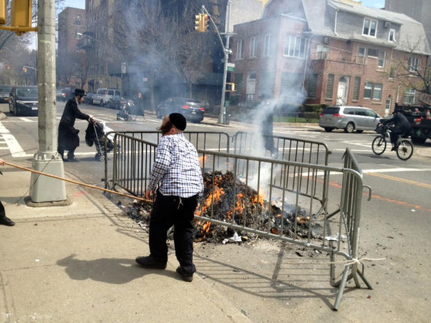 Burning of the bread in Borough Park, Brooklyn 