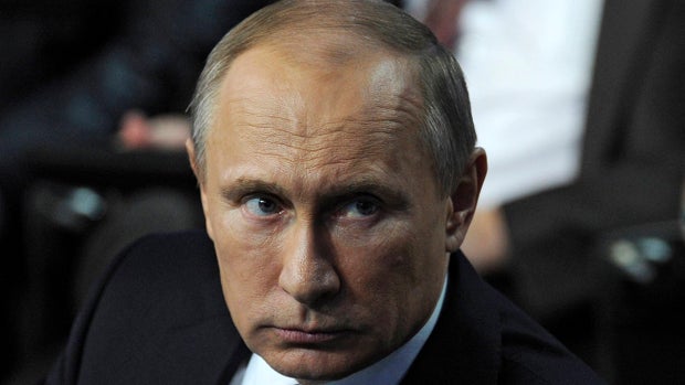 Russia's President Vladimir Putin attends a televised meeting with regional media in St. Petersburg, Russia, April 24, 2014. 