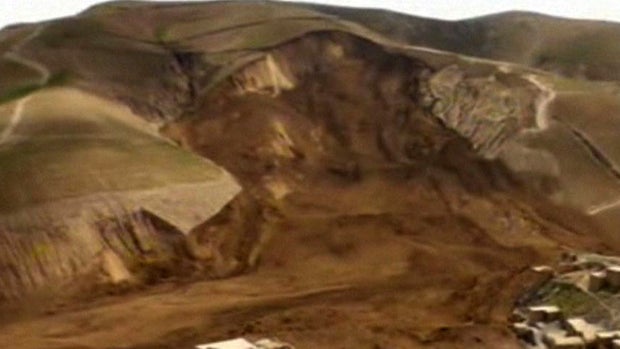 A landslide buried the village of Hobo Barik in Badakhshan province in northeastern Afghanistan May 2, 2014. 