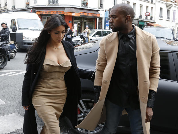 Kim Kardashian and Kanye West in Paris 