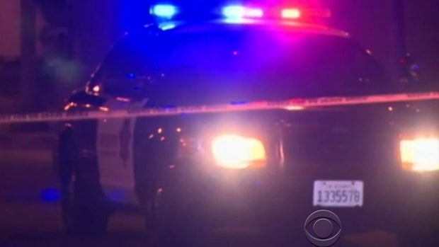 A police car is seen at the scene of a shooting rampage in Isla Vista, California, May 24, 2014. 
