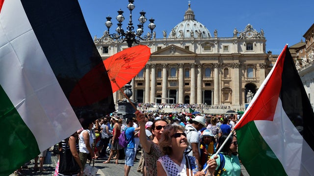 vatican pope palestinians 