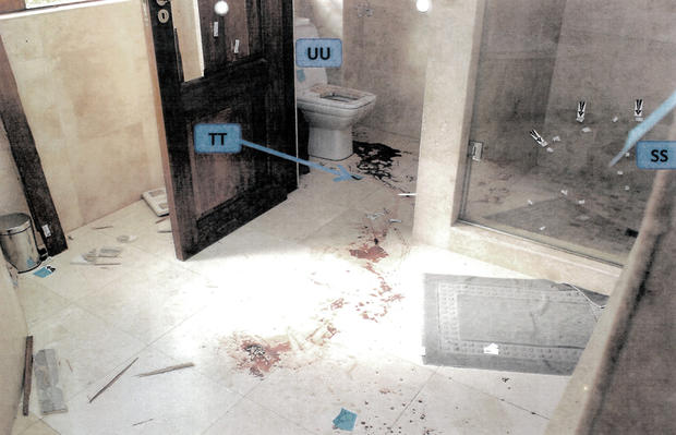 Oscar Pistorius apartment evidence photo 