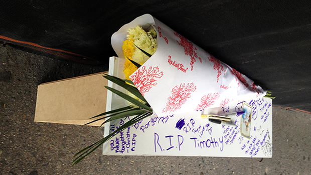 Memorial outside I.S. 117 for Bronx student stabbed to death 
