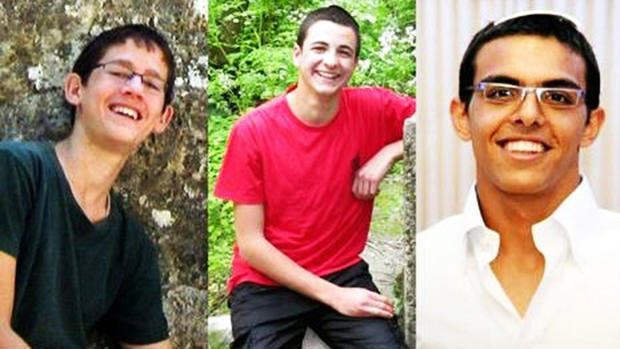 Slain Israeli teens: Naftali Frenkel, Gil-ad Shaar and Eyal Yifrah  