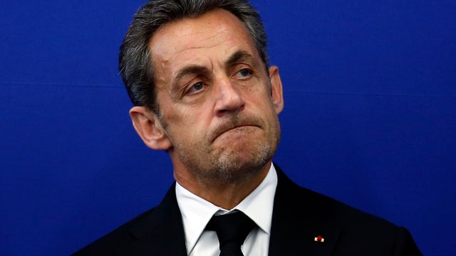 Former French President Nicolas Sarkozy attends the inauguration of the Institut Claude Pompidou, a new centre for care and research of Alzheimer disease, in Nice. 