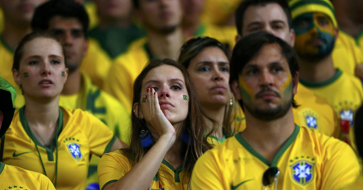 World Cup 2014: of defeat! Brazil fans go from to tears CBS News