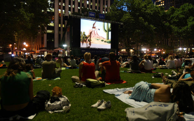 NYC's Bryant Park Hosts Outdoor Film Festival 