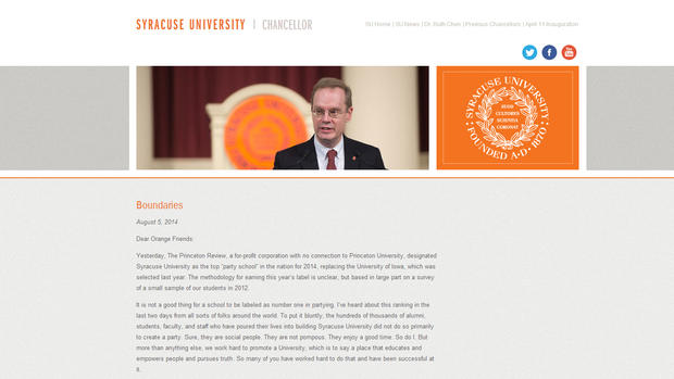 Syracuse University Chancellor's Blog 