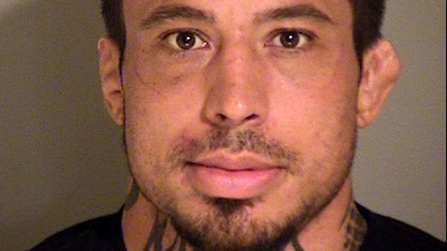 Mixed martial arts fighter Jonathan Koppenhaver, aka War Machine, is seen in a police booking photo after his arrest Aug. 15, 2014, in Simi Valley, Calif., in this handout picture provided by the Simi Valley Police Department. 