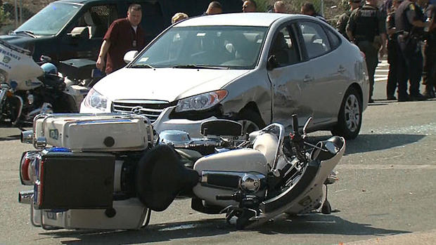MBTA Motorcycle Cops Crash 