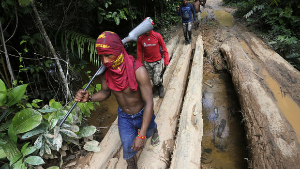 Amazonian tribesmen combat loggers in Brazil 