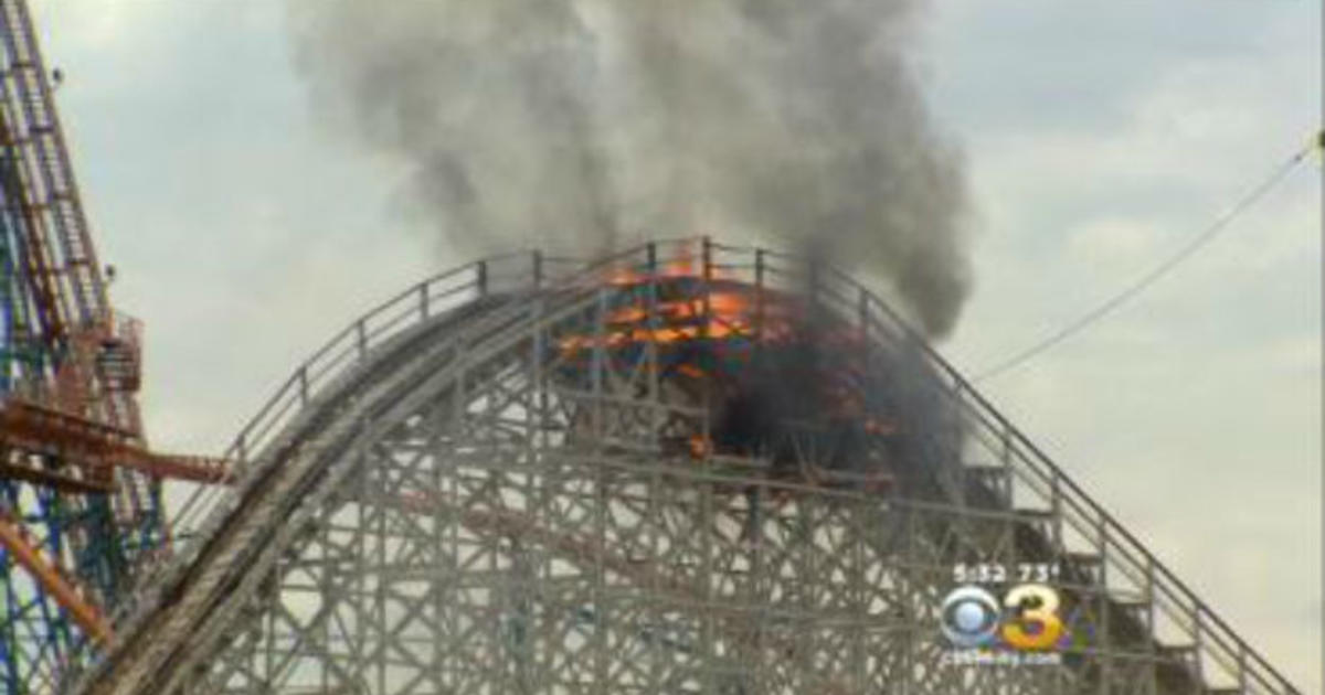 Fire Damages Magic Mountain Roller Coaster - CBS Philadelphia