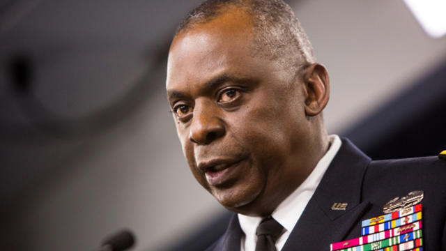 Gen. Lloyd Austin, commander of U.S. Central Command, holds a media briefing on Operation Inherent Resolve, the international military effort against ISIS, Oct. 17, 2014, at the Pentagon in Washington. 