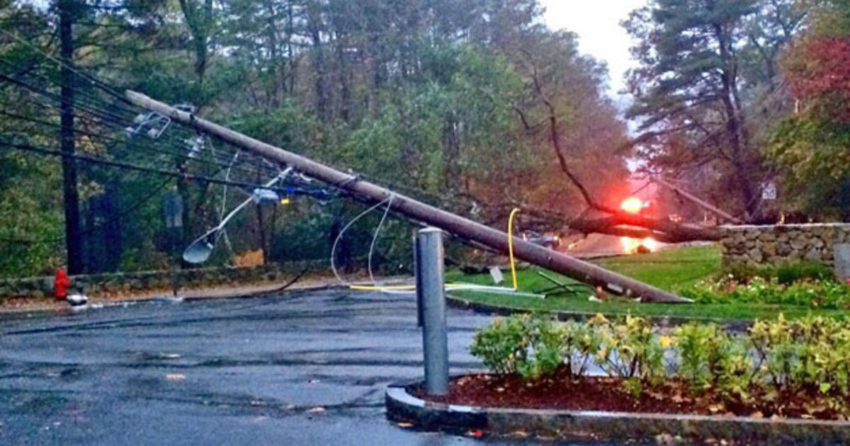 Nor Easter Brings Down Trees Knocks Out Power In Mass Cbs Boston