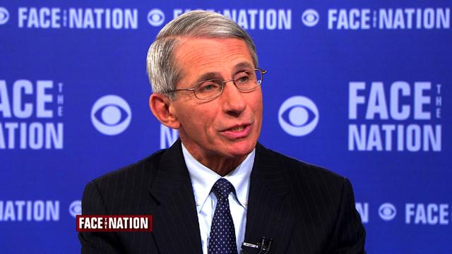 ​Anthony Fauci, the head of the National Institute of Allergy and Infectious Diseases at the National Institutes of Health, on the CBS News broadcast "Face the Nation" on Oct. 26, 2014 