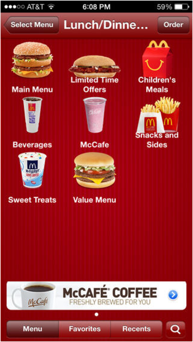 mcdonald's ordering app 
