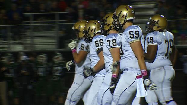 East Ridge Offensive Line On The Field 