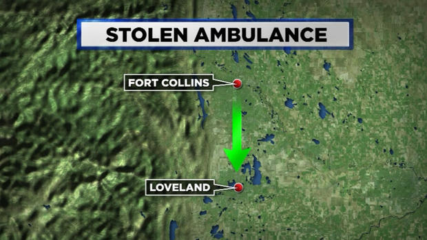 stolen ambulance map 