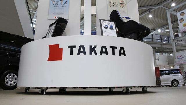 Displays of Takata Corp are pictured at a showroom for vehicles in Tokyo November 5, 2014 