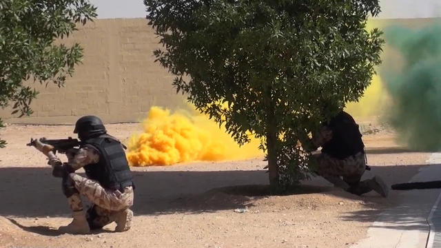 ​Saudi Arabian special forces take part in a counterterrorism training exercise 