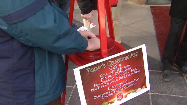 CBS4 Takes Part In Salvation Army Bell Ringing On Dec. 10, 2014 