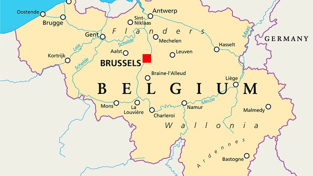 Map of Belgium 