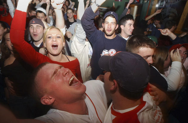Red Sox Fans Celebrate Series Win Over Yankees 