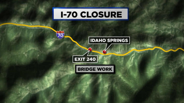 I-70 closure map 