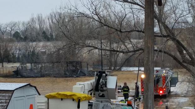 outbuilding fire from Arvada FD 