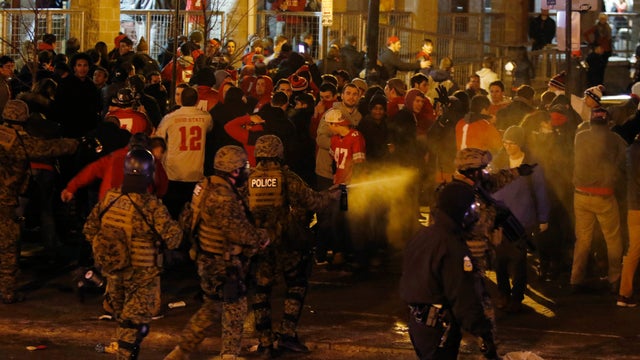 Ohio State fans tear gas 